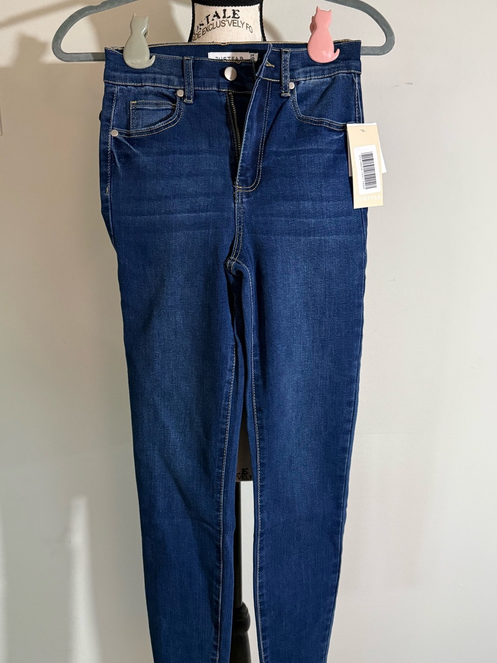 High-Rise Dark Blue Women’s Jeans - Just Fab